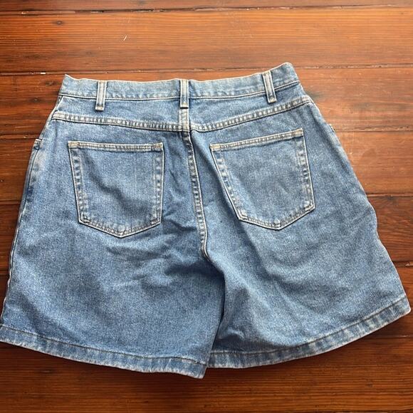 Vintage Wrangler long inseam high rise denim jean shorts sz 14 - Picture 6 of 6